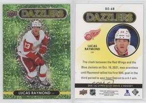 2021-22 Upper Deck Series 2 Dazzlers Green Lucas Raymond #DZ-68 Rookie RC