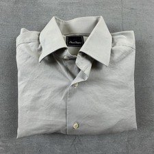 David Donahue Mens 15 1/2 - 32/33 Long Sleeve Button Up Barrell Cuff Dress Shirt