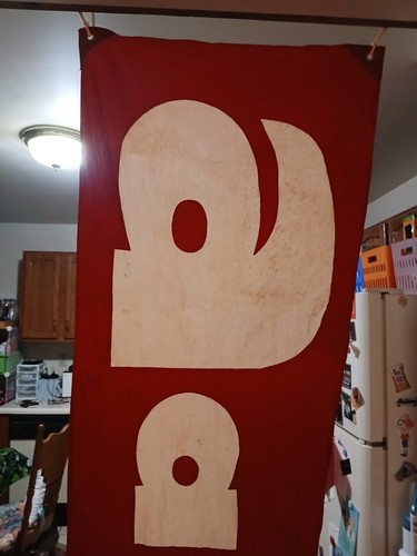Vintage Garcia Fishing Reel Advertising Banner 63" X 18" Red & White Design  - Afbeelding 8 van 13