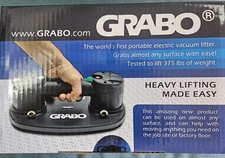 GRABO Battery Power Vacuum Suction Cup Lifter 375-lb Load NG-1B-FB-1 New Sealed