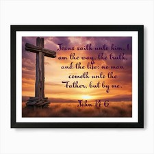 Jesus The Way Art Print Framed Wall Art Poster Canvas Print Picture