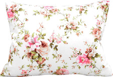 Toddler Pillow Cases 13 x 18 Cotton - Flower Pink Toddler Pillowcase Girl, Rose