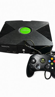 Microsoft Xbox Original Console Black/Green w/ Controller, NTSC 8GB