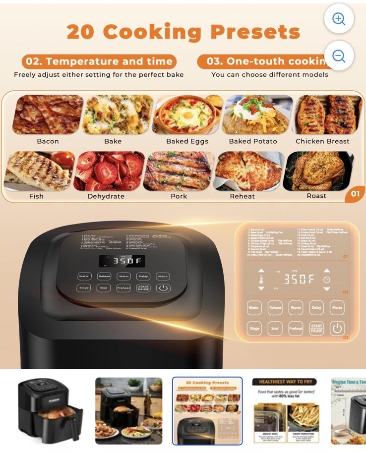 NuWave Brio 37062 Digital 7.25 Qt. Air Fryer  - Free Shipping
