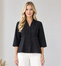 Allegra K Womens Black Blazer Size Medium Lightweight Stretch Fall Holiday NWT