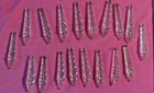 18 Salvaged Vtg 3" Sklo Union Style Icicle Bobble Drop Prism Chandelier Ornament