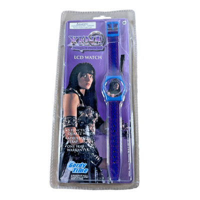 SEALED NOS Vtg 1997 Xena Warrior Princess Watch LCD w Purple Band BATTERY DEAD