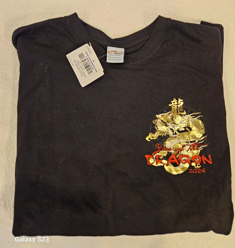 Brand New Black Dragon Crazy Shirt, Size L