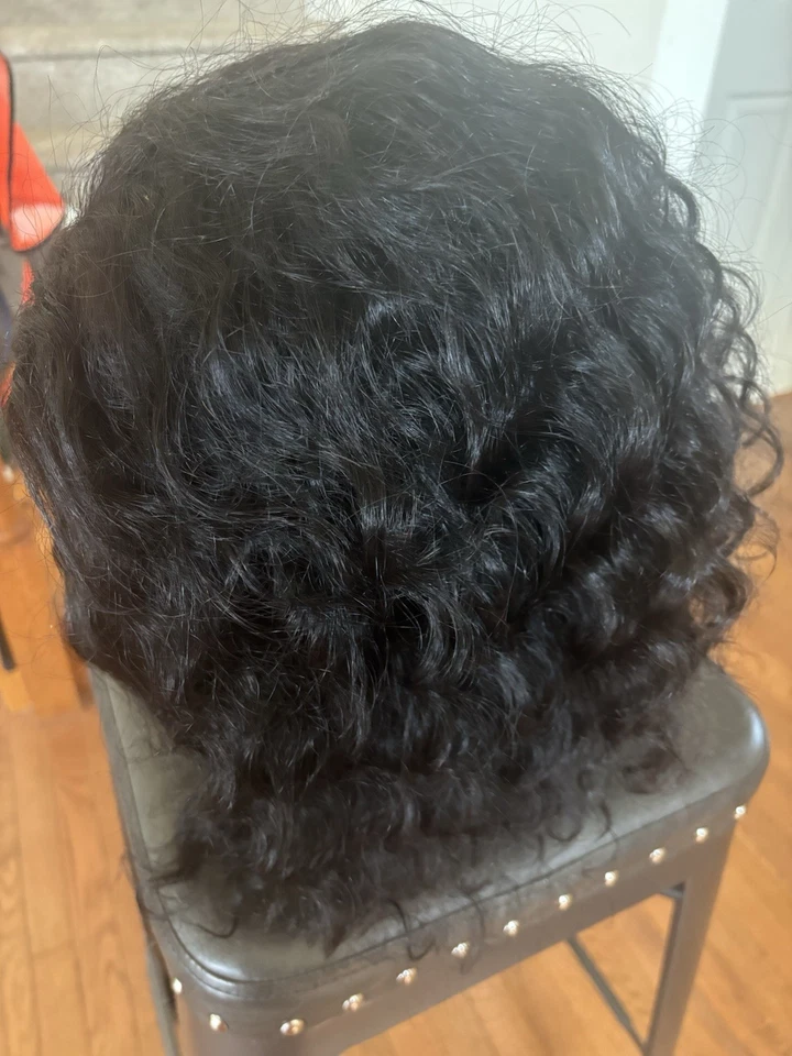 Nuevo 360 sin pegamento 14 pulgadas. Encaje Frontal Suelto Onda Profunda Cabello Virgen 180% Densidad Foto 4 de 4