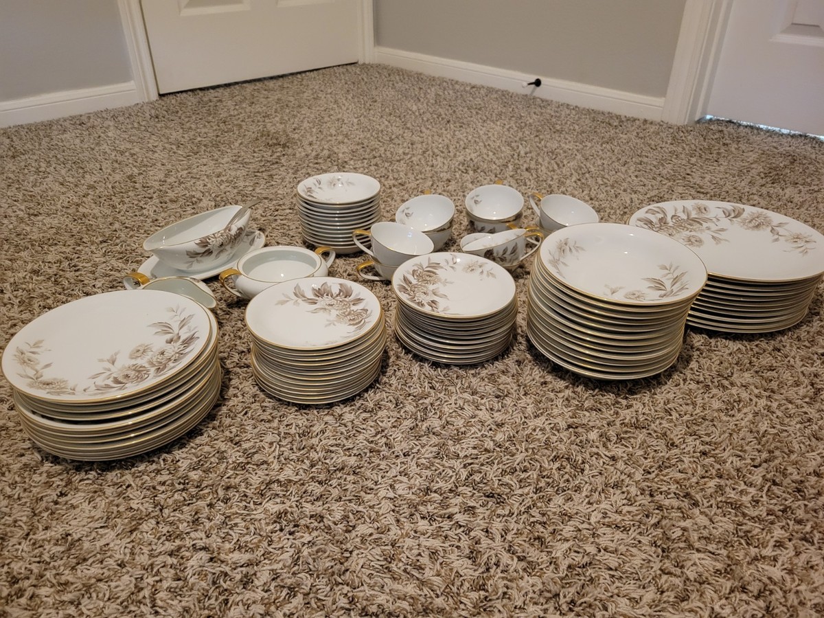 Vtg Noritake China 5142 LASALLE Dining Service Set 85 Pieces 11