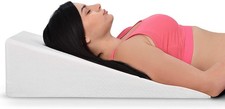 Bed Wedge Pillow With Memory Foam Top 7.5in - Ideal For Comfortable, Restful Sle