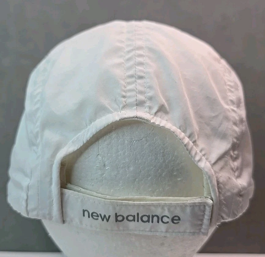 New Balance Sombrero 5 Paneles Ligero Correa para Correr Trasera NB Blanco Gorra para Correr Foto 3 de 4