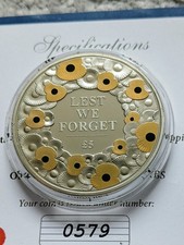 Remembrance Poppy £5 Five Pound Coins Jersey Guernsey Alderney CHOOSE YOUR COIN