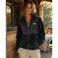 The North Face Denali Polartec Fleece Jacket Womens Small Black Full Zip 31765