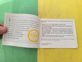 10 Yard Fight Instruction Manual Only Nintendo Nes Authentic