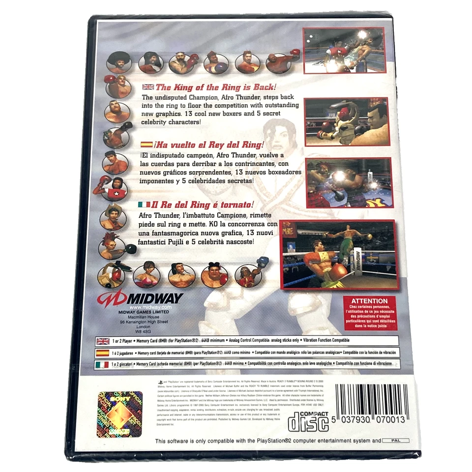 Ready 2 Rumble Boxing Round 2 PS2 Sony PlayStation 2 (2000) Brand New & Sealed - Image 4 of 4