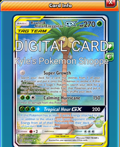 Digital Card Rowlet & Alolan Exeggutor GX 1/236 for Pokemon TCG Online PTCGO Digital Card Rowlet & Alolan Exeggutor GX 1/236 for Pokemon TCG Online PTCGO