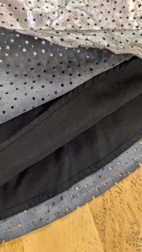 Epic Threads Skirt girls XL ladies S Pewter Stars faux leather mini Macys lined - Picture 4 of 12
