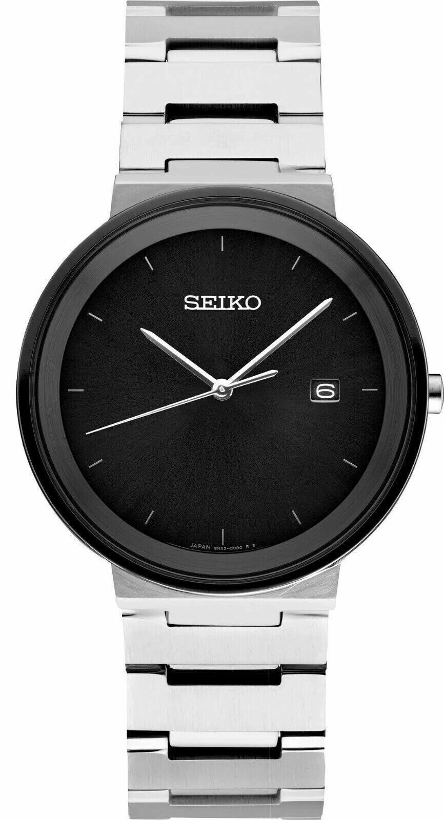 Seiko Essentials SUR485 Black Sunray Dial 3 ATM 40.6mm Men's Watch