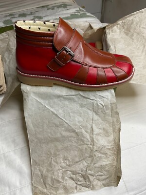  Authentic Gucci Kids Red and Brown Bootie Size EU 32  