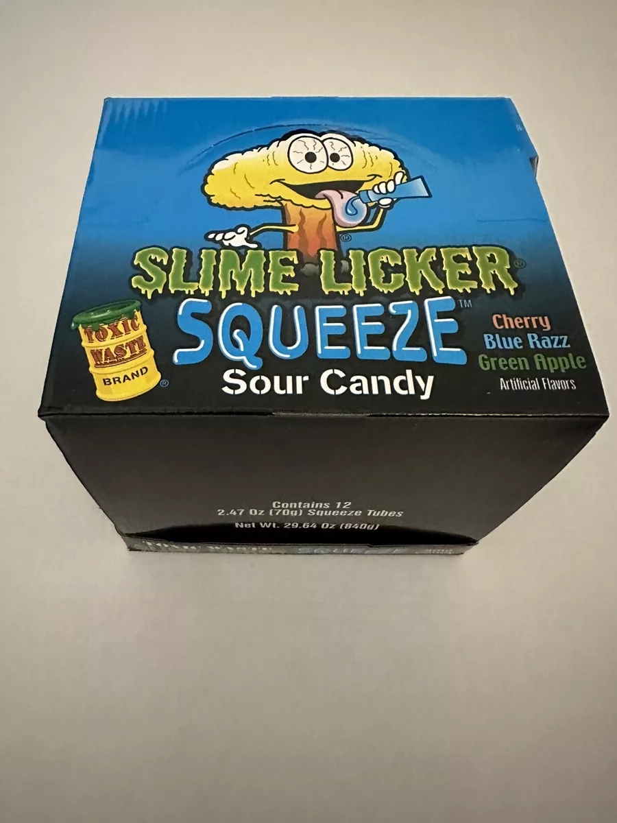 Tubes Toxic Waste Slime Licker Squeeze Assorted Sour Tiktok Candy 2.47oz 9  Count