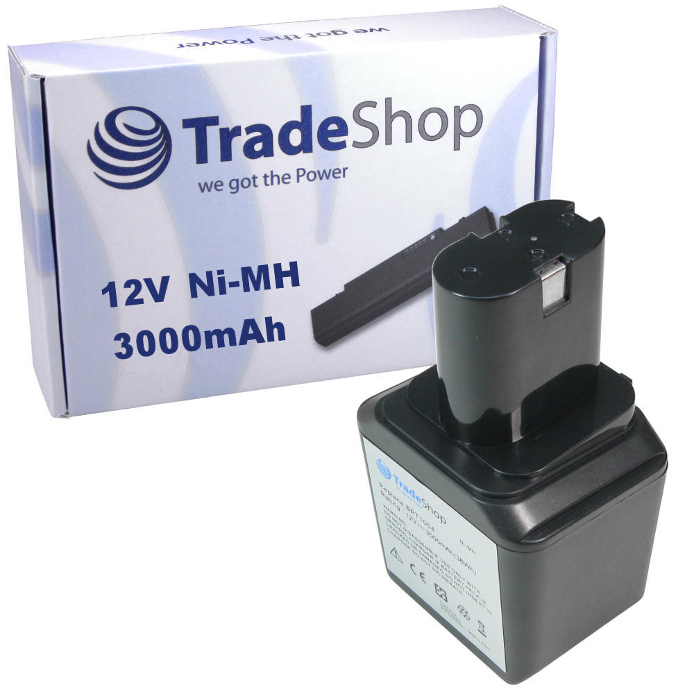 TradeShop Ni-MH Akku 12V / 3000mAh - Ersatz Für Bosch GBH12, GSR12 Uvm. - Kompatibel Mit Original-Ladegerät