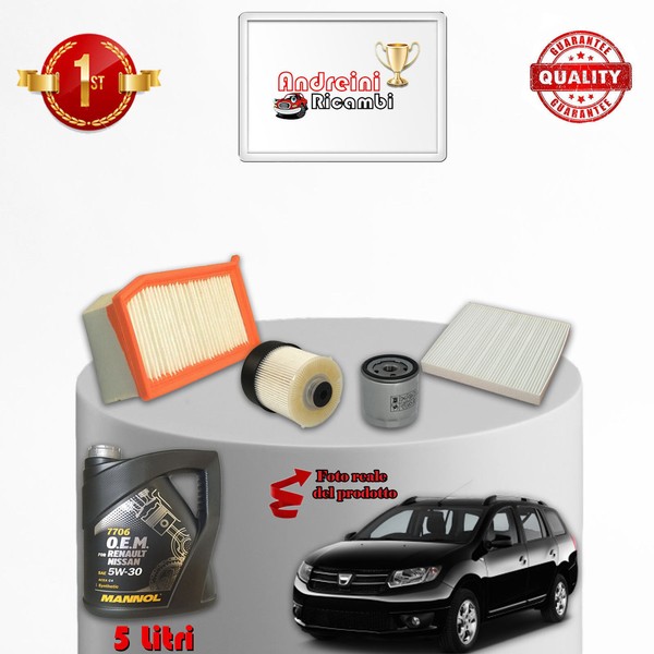 Inspektionskit Filter Und ÖL Dacia Logan II 1.5 DCI 66KW 90CV 2016->-image