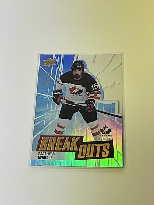 2022 Upper Deck Team Canada Breakouts #TCB-12 Matthew Ward /100  **031481