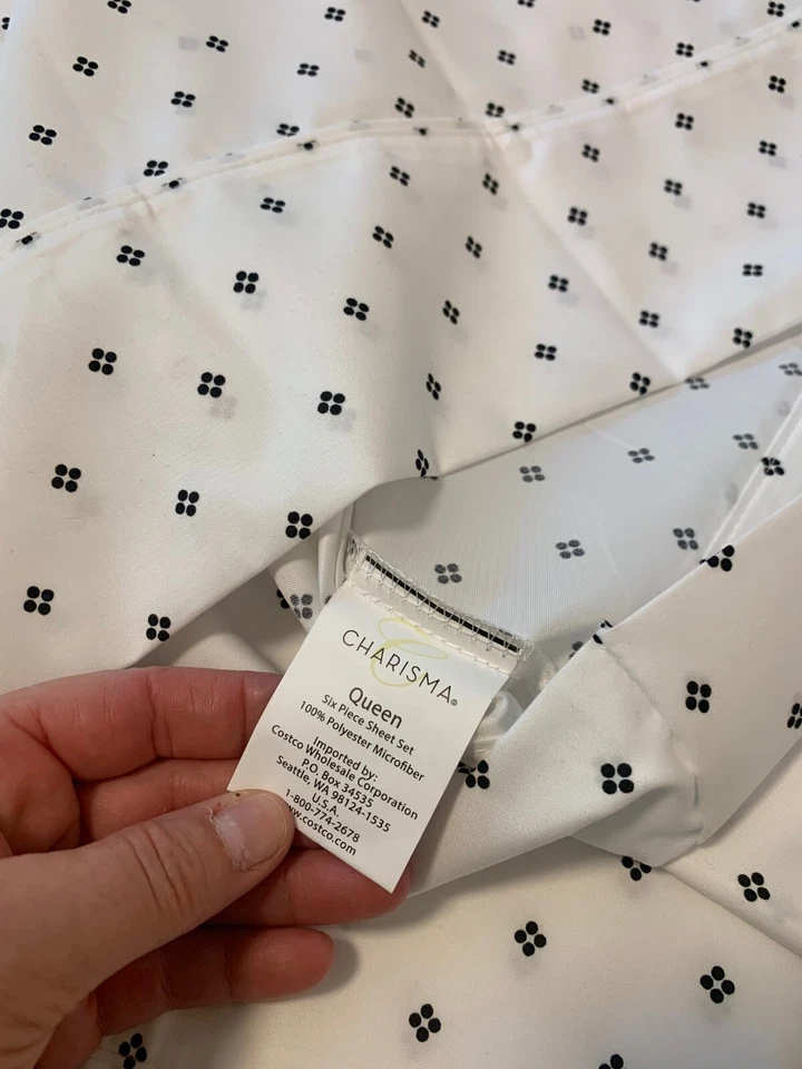 JUEGO DE 4 FUNDAS DE ALMOHADA QUEEN CARISMA BLANCO Y NEGRO Foto 3 de 4