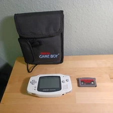 Nintendo Game Boy Advance white Handheld System AGB-001 tested  included 1 game