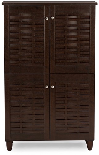 Wood Shoe Cabinet Storage Organizer Rack Modern Shelf Closet Entryway Furniture - Picture 3 of 12