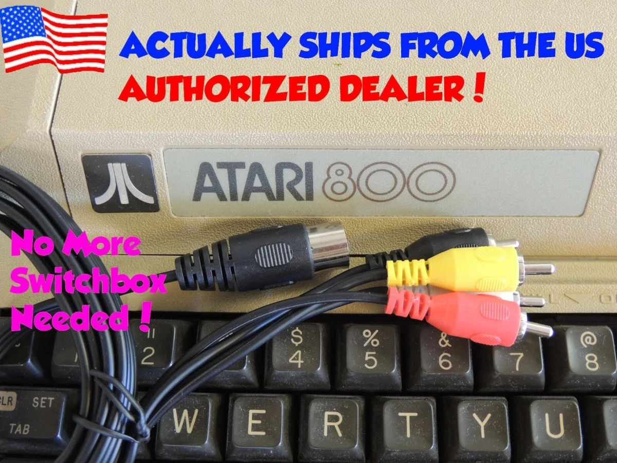 Composite Video Audio TV DIN Cable For Atari 8 Bit Computer 800 HDMI too