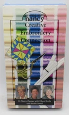 SEWING WITH NANCY: CREATIVE EMBROIDERY CONNECTION VHS VIDEO, LACE DOILY & MORE