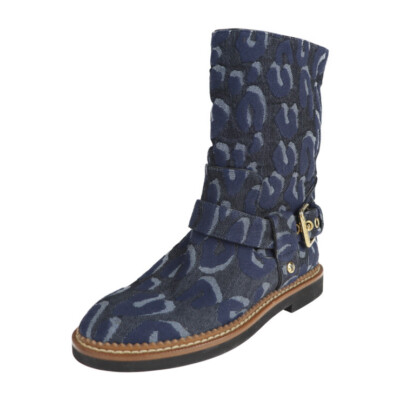 LOUIS VUITTON boots  - shoes Leopard print half boots, size 8.5'' Vuitton bel...