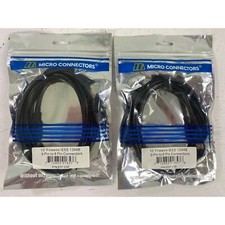2 x Micro Connectors 10ft Firewire IEEE 1394B 9 Pin to 6 Pin Connectors