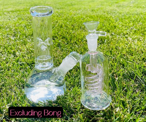 5'' Premium Quality 14mm 45° Dry Ash Catcher Pink Water Filter Bong Bubbler - Picture 11 of 11