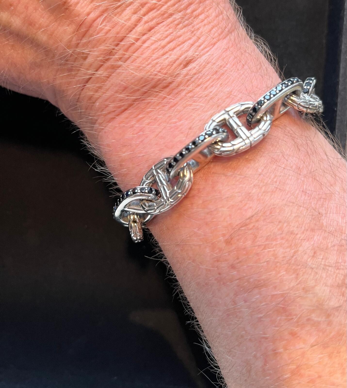 UNIQUE John Hardy Solid Silver & Black Sapphire B… - image 7