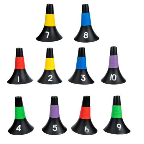 10pcs Multipurpose Portable Training Agility Cones Outdoor Playground Player
