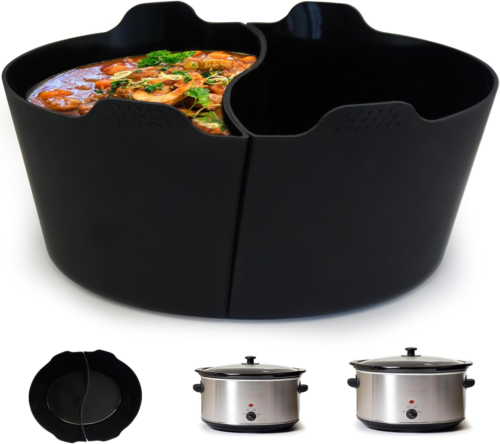Silicone Crock Pot Liners,Slow Cooker Liners,6-7 Quart Oval Reusable Crock Pot D