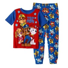 Paw Patrol 2 PC Short Sleeve Tight Fit Cotton Pajama Set Boy Size 5T