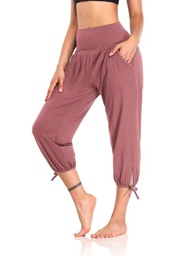 Summer Women's Capri Pants Casual Stretch Cropped Joggers Loose Trousers Fashion - Picture 12 of 44