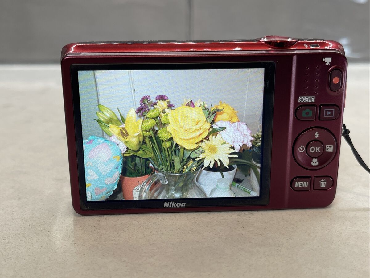 NIKON Coolpix S6500 Bundle 16MP 12X Zoom Shiny RED - FULLY NIKON Coolpix S6500 Bundle 16MP 12X Zoom Shiny RED - FULLY