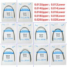 100pcs/10 Packs Dent Orthodontic Stainless Steel Arch Wires Ovoid Form U & L