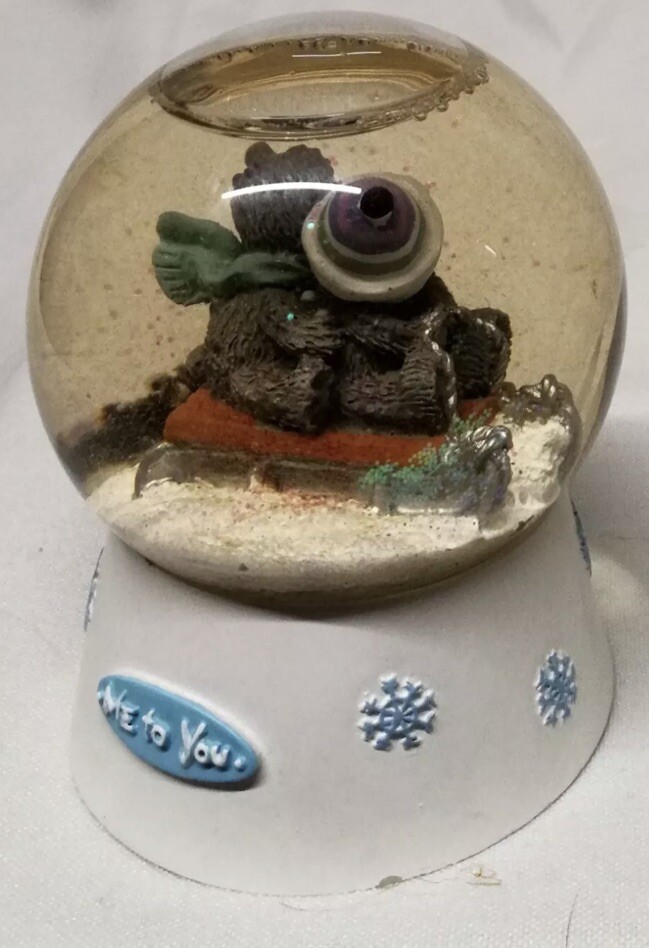 Me To You SNOW GLOBE Sledging For Two, by Carte Blanche Greetings. Mint Boxed eBay