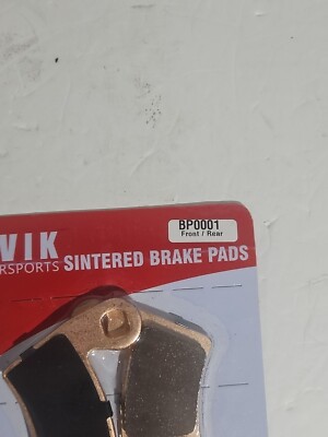 Javik Powersports Sintered Brake Pads BP0001 1 Pack | eBay