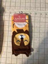 NEW Juncture Women's Novelty Crew Socks Animal Lion Size 5-9