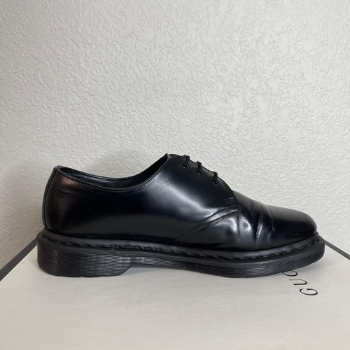 Dr. Martens Mono 1461 Smooth Black Leather Oxford Dress Shoes Men's Size 9 US - Picture 2 of 12