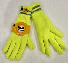 Heat Holders Men's Worxx Thermal Gloves-Bright Yellow-Med/Large-Brand NEW