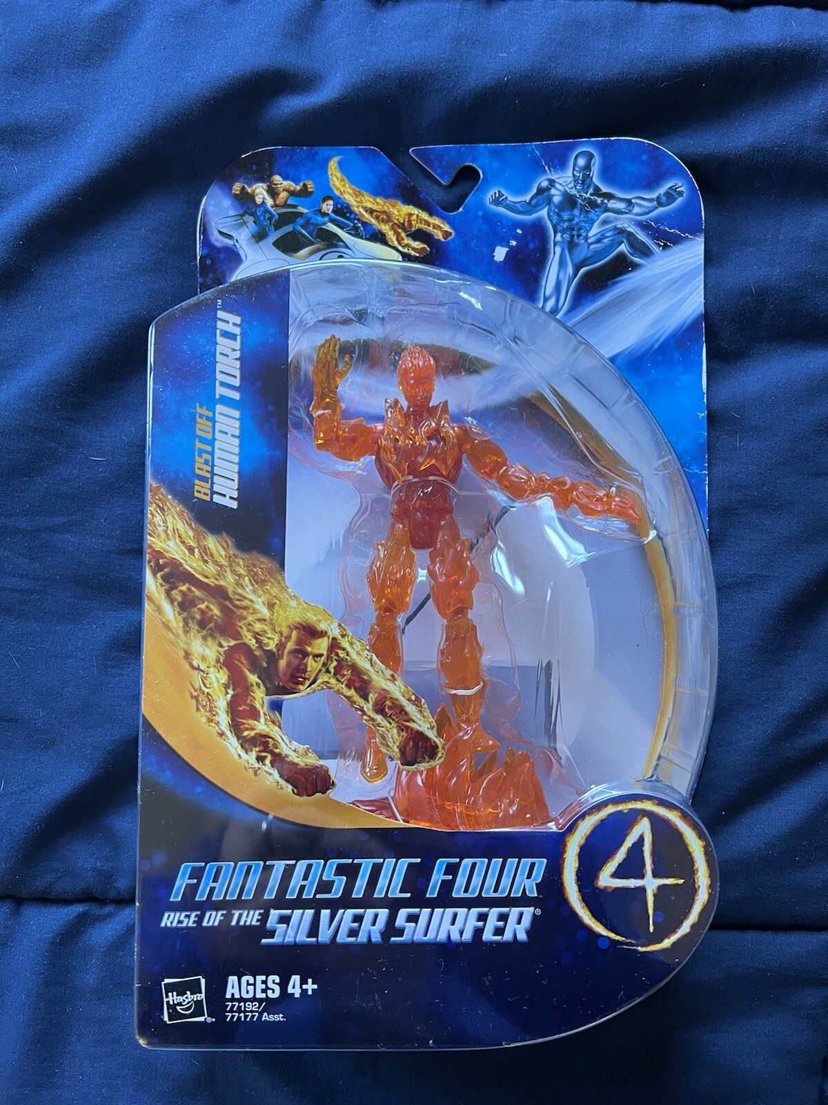 FANTASTIC FOUR RISE OF THE SILVER SURFER BLAST OFF HUMAN TORCH FIGURE!