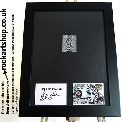 Joy Division SIGNED PETER HOOK Unknown Pleasures Vinyl LP AUTOGRAPHED World Ship